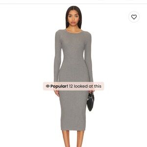 NWT Bardot Midi Open Back Dress - grey
